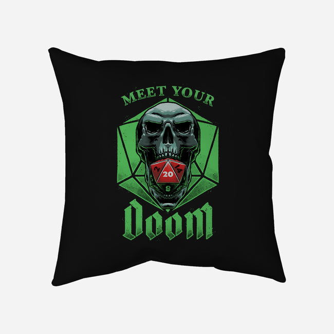 Meet Your Doom-none removable cover w insert throw pillow-Studio Mootant