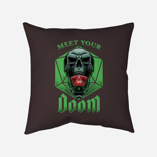 Meet Your Doom-none removable cover w insert throw pillow-Studio Mootant