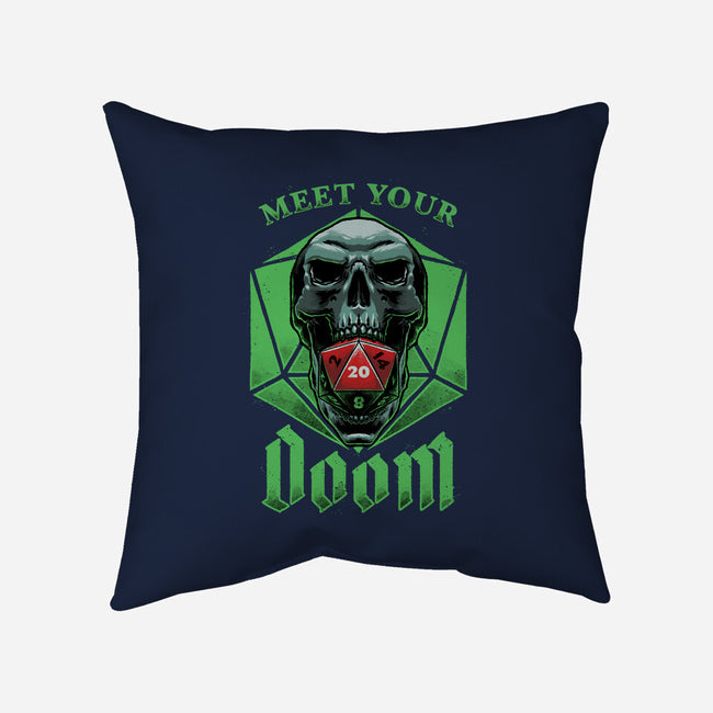 Meet Your Doom-none removable cover w insert throw pillow-Studio Mootant