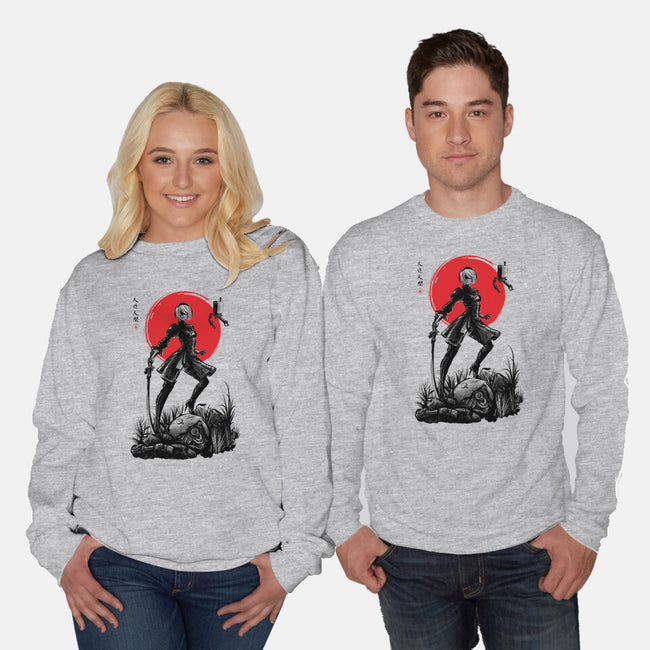 Battle Android Under The Sun-unisex crew neck sweatshirt-ddjvigo