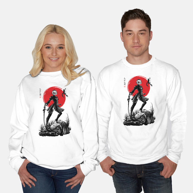 Battle Android Under The Sun-unisex crew neck sweatshirt-ddjvigo