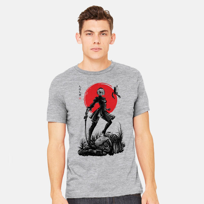 Battle Android Under The Sun-mens heavyweight tee-ddjvigo