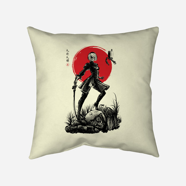 Battle Android Under The Sun-none removable cover w insert throw pillow-ddjvigo