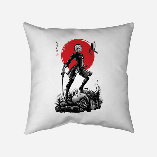 Battle Android Under The Sun-none removable cover throw pillow-ddjvigo
