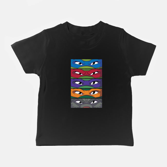 TMNT Eyes-baby basic tee-danielmorris1993