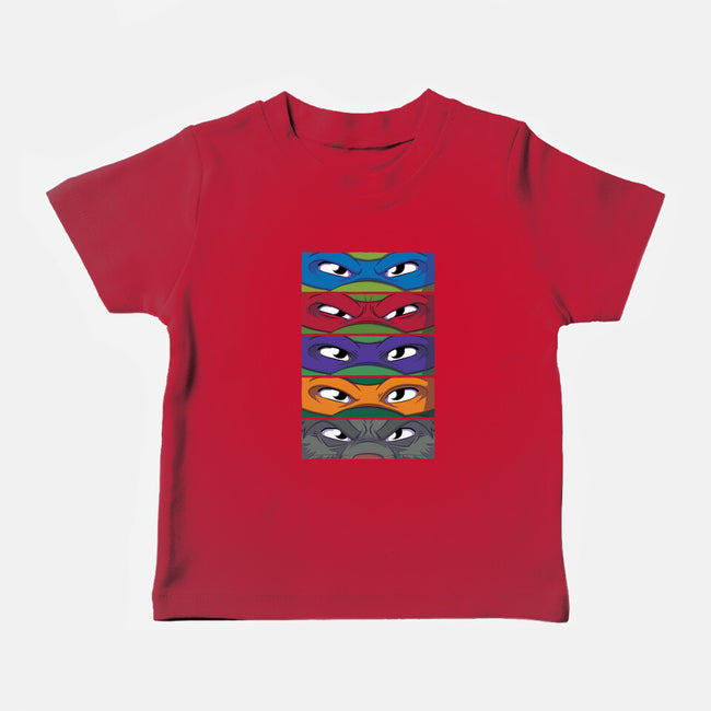 TMNT Eyes-baby basic tee-danielmorris1993
