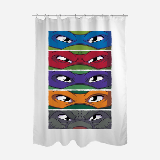 TMNT Eyes-none polyester shower curtain-danielmorris1993