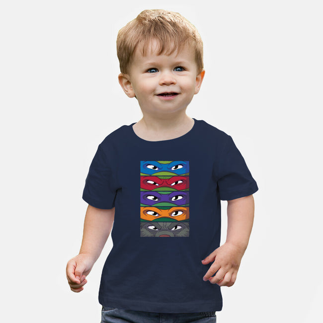 TMNT Eyes-baby basic tee-danielmorris1993