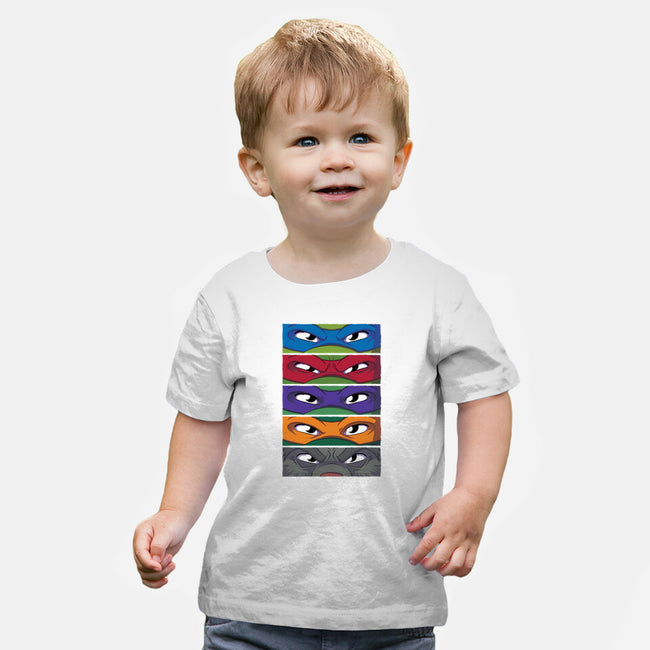 TMNT Eyes-baby basic tee-danielmorris1993