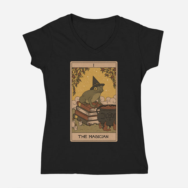 The Magician Tarot-womens v-neck tee-Thiago Correa