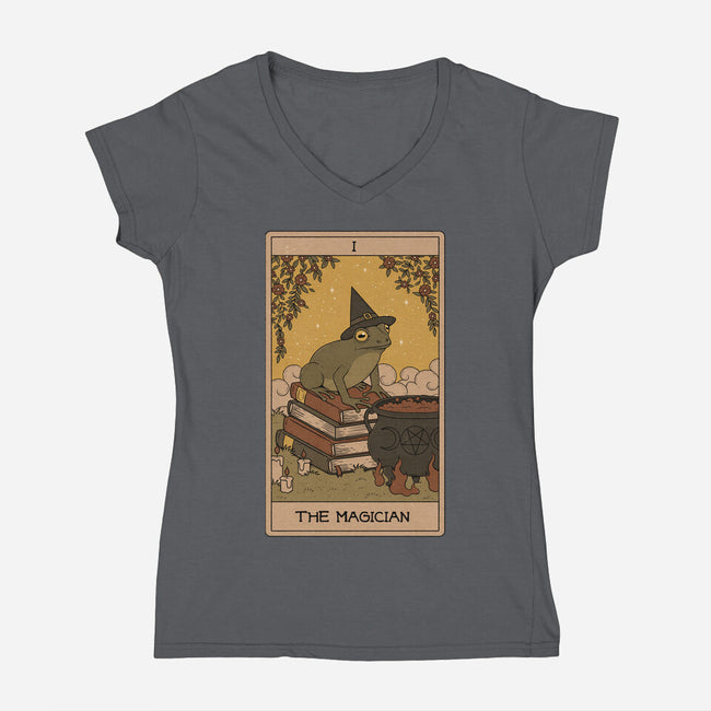 The Magician Tarot-womens v-neck tee-Thiago Correa