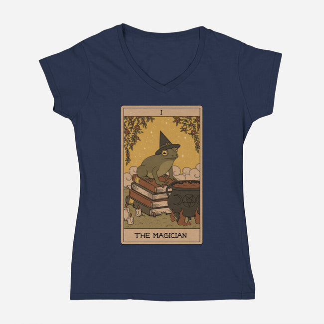 The Magician Tarot-womens v-neck tee-Thiago Correa