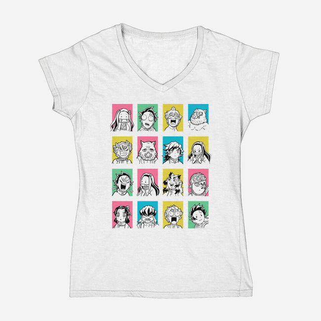 Slayer Corps-womens v-neck tee-constantine2454