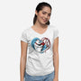 Cat Love-womens v-neck tee-ellr