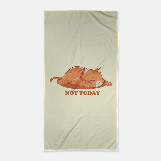 Not Happening Today-none beach towel-fanfreak1