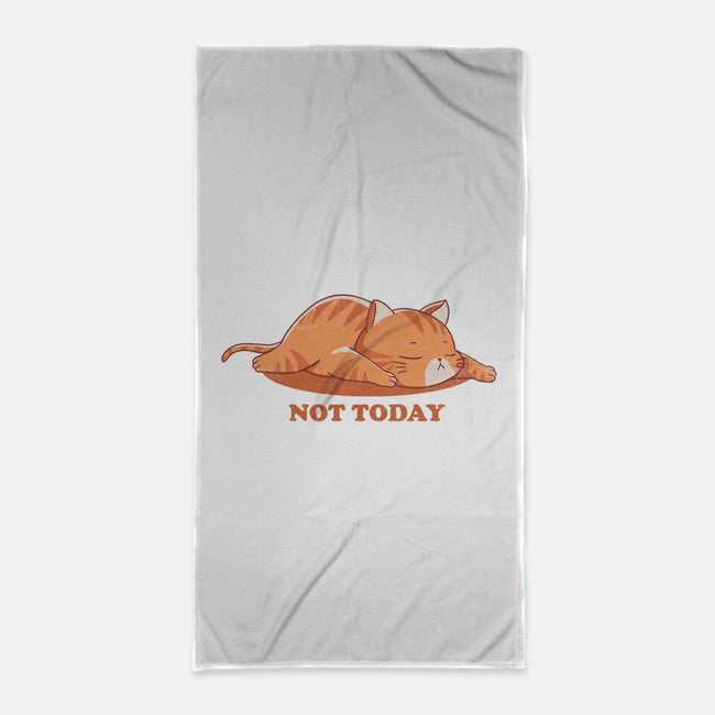 Not Happening Today-none beach towel-fanfreak1