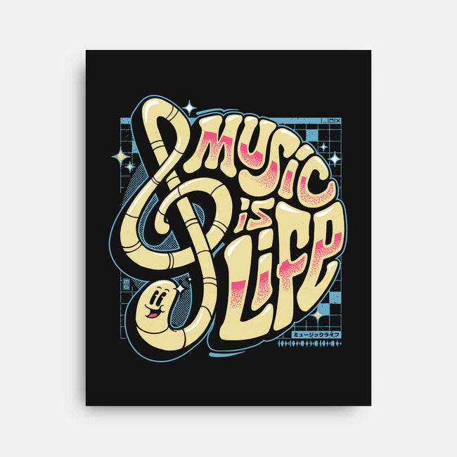 Music Is Life-none stretched canvas-StudioM6