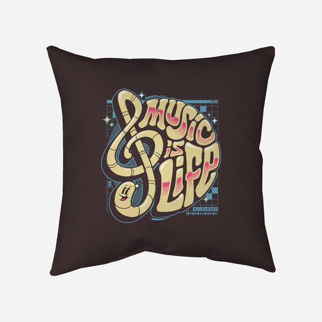 Music Is Life-none removable cover throw pillow-StudioM6