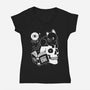 Cat Dominate-womens v-neck tee-Eoli Studio