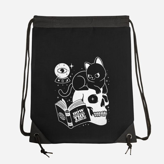 Cat Dominate-none drawstring bag-Eoli Studio