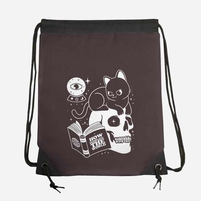 Cat Dominate-none drawstring bag-Eoli Studio
