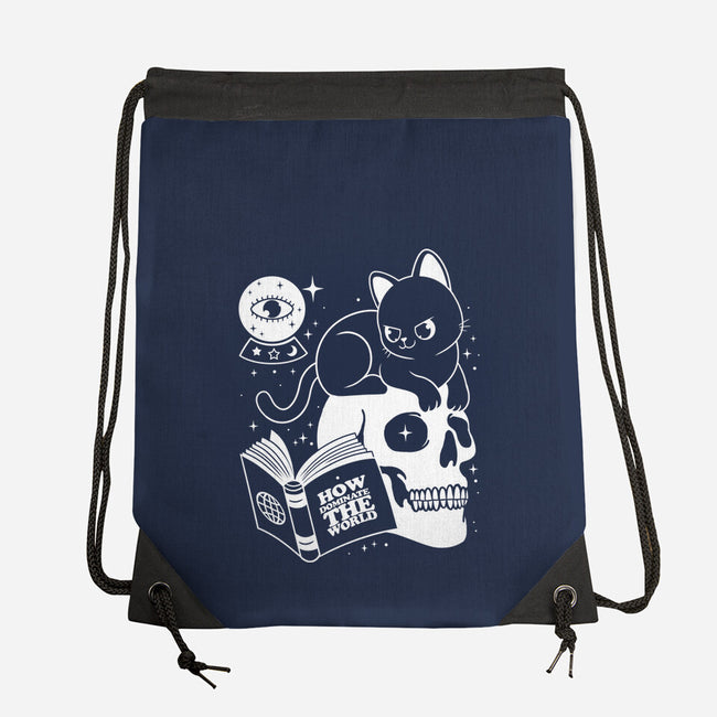 Cat Dominate-none drawstring bag-Eoli Studio