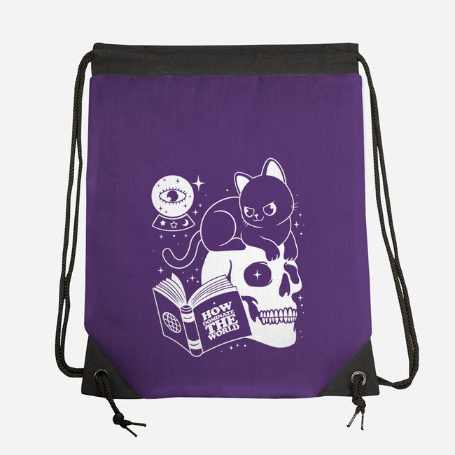 Cat Dominate-none drawstring bag-Eoli Studio
