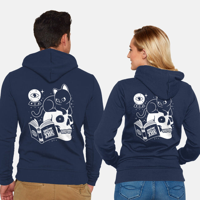 Cat Dominate-unisex zip-up sweatshirt-Eoli Studio