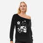 Cat Dominate-womens off shoulder sweatshirt-Eoli Studio