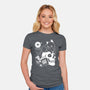 Cat Dominate-womens fitted tee-Eoli Studio