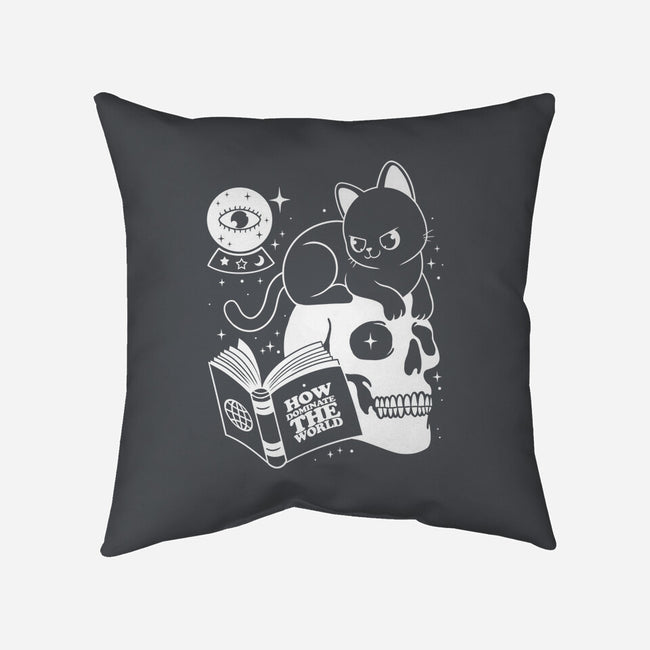 Cat Dominate-none removable cover w insert throw pillow-Eoli Studio