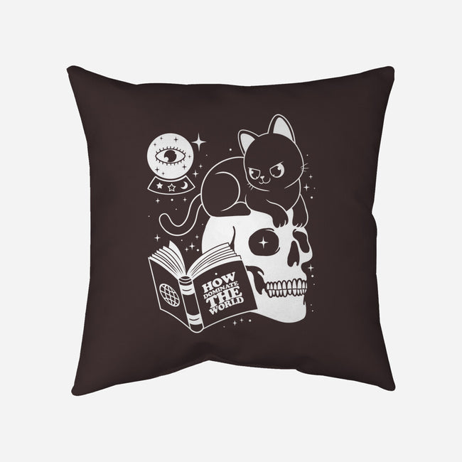 Cat Dominate-none removable cover w insert throw pillow-Eoli Studio