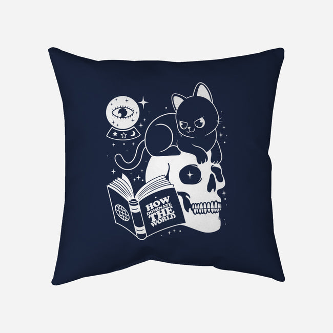 Cat Dominate-none removable cover w insert throw pillow-Eoli Studio