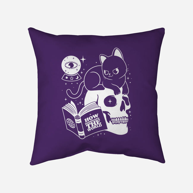 Cat Dominate-none removable cover w insert throw pillow-Eoli Studio