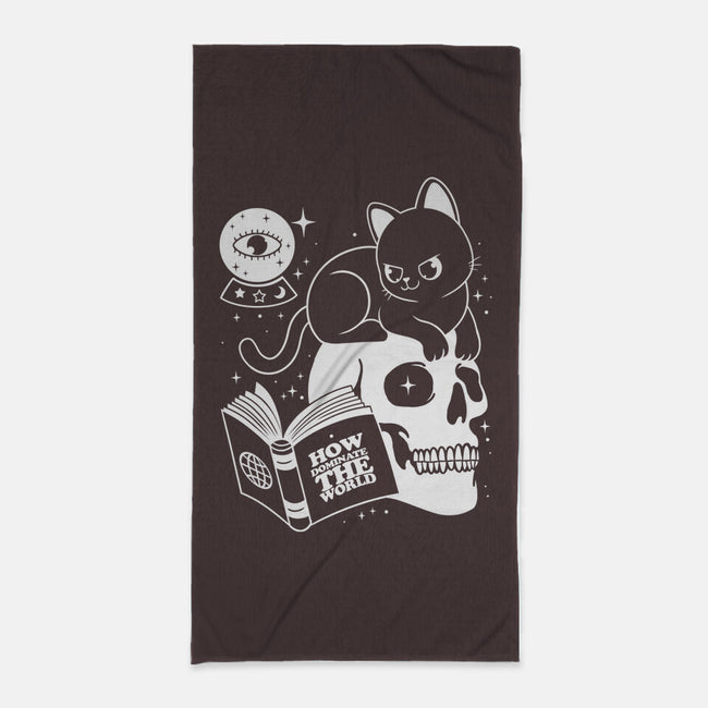 Cat Dominate-none beach towel-Eoli Studio