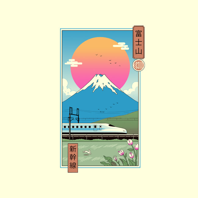 Shinkansen In Mt. Fuji-none polyester shower curtain-vp021