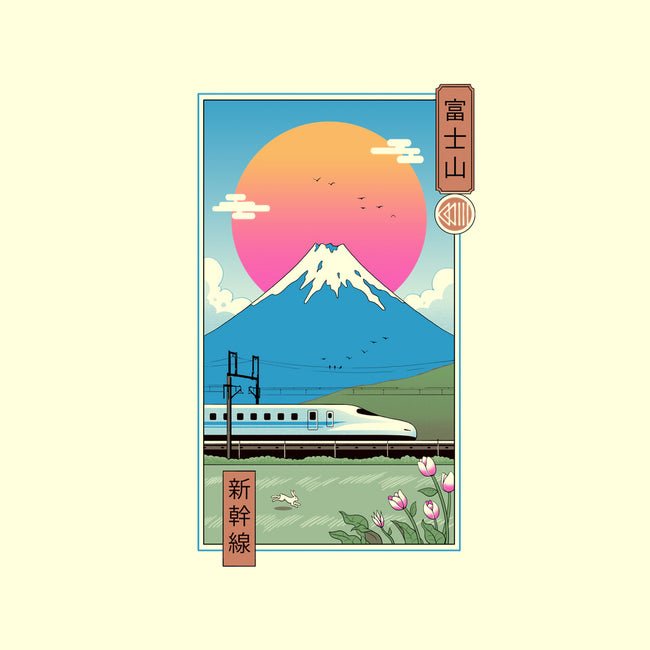 Shinkansen In Mt. Fuji-none removable cover w insert throw pillow-vp021
