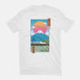 Shinkansen In Mt. Fuji-womens basic tee-vp021