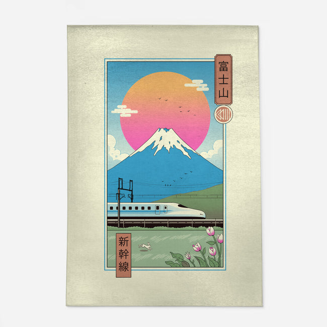 Shinkansen In Mt. Fuji-none indoor rug-vp021