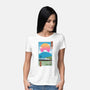 Shinkansen In Mt. Fuji-womens basic tee-vp021