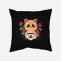 Coffee Cat-none removable cover throw pillow-Eoli Studio
