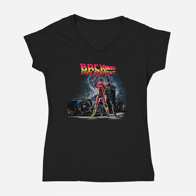 Back To Flashpoint-womens v-neck tee-zascanauta