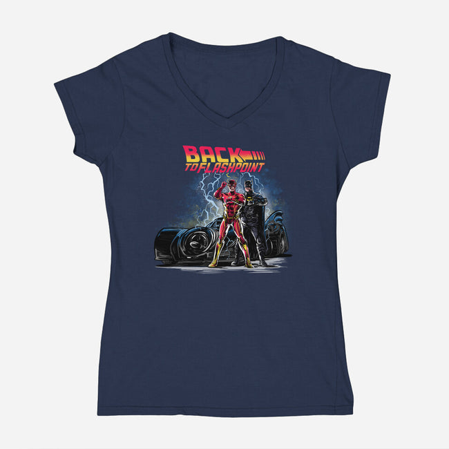Back To Flashpoint-womens v-neck tee-zascanauta