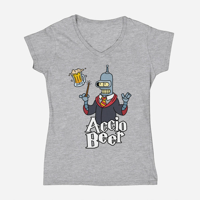 Accio Beer-womens v-neck tee-Barbadifuoco