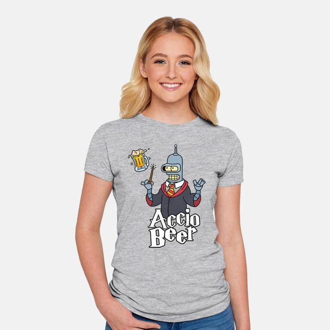 Accio Beer-womens fitted tee-Barbadifuoco