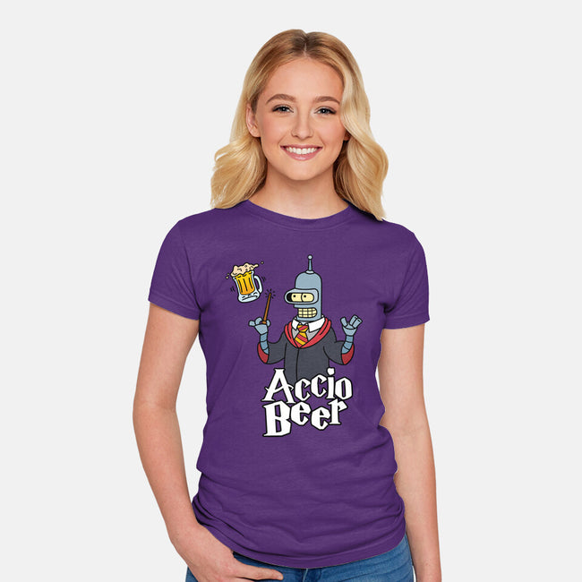 Accio Beer-womens fitted tee-Barbadifuoco