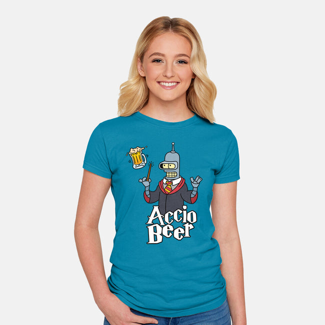 Accio Beer-womens fitted tee-Barbadifuoco