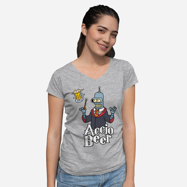 Accio Beer-womens v-neck tee-Barbadifuoco