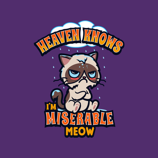 Heaven Knows I'm Miserable Meow-none removable cover throw pillow-Boggs Nicolas