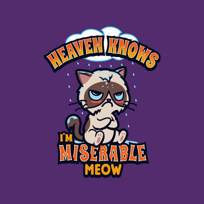Heaven Knows I'm Miserable Meow-womens basic tee-Boggs Nicolas
